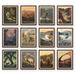 Americanflat Set Of 12 National Park 5X7 Prints In 5X7 Mahogany Frames By Anderson Design Metal in Brown/Green | 40 H x 24 W x 2 D in | Wayfair