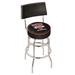 Holland Bar Stool NCAA 30" Swivel Bar Stool Upholstered/Metal in Blue/Gray | 45 H x 18 W in | Wayfair L7C430ValdSt