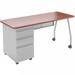 Haskell Education Echo Mobile Teacher's Desk Wood/Metal in Brown/Gray | 29 H x 60 W x 24 D in | Wayfair ECTD.2460