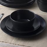 Noritake Colorscapes Swirl 4-Piece Coupe Place Setting, Service for 1 Porcelain/Ceramic in Black | Wayfair 43817-04G