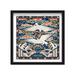 Oliver Gal Deco Dynasty Paper in Blue/Orange/White | 31.5 H x 31.5 W x 1.2 D in | Wayfair 40620_30x30_GLOS_SBB_FLOAT