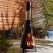 VIVZONE 63 inch Tall Wood Burning Chiminea Standimg Patio Heater in Black | 63 H x 20 W x 20 D in | Wayfair