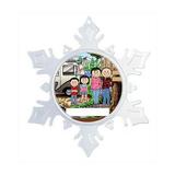 The Holiday Aisle® Personalized Friendly Folks Cartoon Snowflake RV Lovers 1 Boy, 1 Girl Christmas Holiday Shaped Ornament Plastic | Wayfair