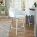 Wade Logan® Aleshanee Swivel Bar & Counter Stool Upholstered/Metal in White | 40.35 H x 22.24 W x 20.47 D in | Wayfair