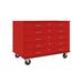 Stevens ID Systems Mobile 5 Compartments Classroom Cabinet w/ Casters Wood in Red/White | 36 H x 48 W x 29 D in | Wayfair 80392 F36-043