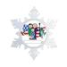 The Holiday Aisle® Personalized Friendly Folks Cartoon Snowflake Patriotic Couple One Boy Christmas Holiday Shaped Ornament Plastic | Wayfair