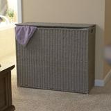 Charlton Home® Colwin 3 Compartment Laundry Sorter, Wicker Laundry Sorter Wicker/Rattan | 28.35 H x 32.9 W x 14 D in | Wayfair