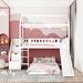 Saundra Twin over Twin L-Shaped Bunk Beds by Harper Orchard in White | 84 H x 42 W x 94 D in | Wayfair 873759C904BF46659015DD35865ED1D8