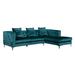 Green Reclining Sectional - Rosdorf Park Elefteriu 105" Wide Velvet Right Hand Facing Stationary Corner Sectional Velvet | Wayfair