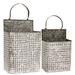 Gracie Oaks 2 Piece Metal/Wire Bucket Set Metal in Gray/White | 19 H x 9 W x 5.5 D in | Wayfair 39AD670D6EE9435096DE5C8F089FE635