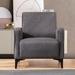 Armchair - East Urban Home Wing 30.71" W Polyester Armchair Polyester in Brown/Gray | 34.25 H x 30.71 W x 30.71 D in | Wayfair