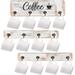 Latitude Run® Lekia Coffee Mug Holder Storage Rack Wood in Brown/White | 17.68 H x 11.57 W x 2.13 D in | Wayfair 36560DF800E641F087FEBD4A2748B4F5