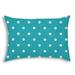 East Urban Home 14" X 20" Turquoise Blown Seam Polka Dots Lumbar Indoor Outdoor Pillow Polyester/Polyfill blend | 14 H x 20 W x 5 D in | Wayfair