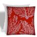 East Urban Home 17" X 17" Red & White Corals Zippered Coastal Throw Indoor Outdoor Pillow Polyester/Polyfill blend | 17 H x 17 W x 2.5 D in | Wayfair