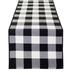 Gracie Oaks Taissa Rectangular Checkered Cotton Table Runner Cotton Blend in Black/Gray/White | 103 W x 14 D in | Wayfair