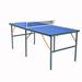 Arlmont & Co. Miquelina Folding Iron Dining Table Metal in Blue | 30 H x 72 W x 36 D in | Outdoor Dining | Wayfair ED0F55DE465C464F9108426035A737F5