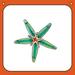 Dovecove Metal & Fused Glass Starfish Wall Décor Metal in Brown/Gray/Green | 12.75 H x 13.25 W x 0.04 D in | Wayfair