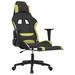 Inbox Zero Gaming Chair Massage Computer Chair w/ Footrest for Office Fabric in Green/Black | 50 H x 25.2 W x 23.6 D in | Wayfair
