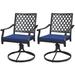 Darby Home Co Keo Swivel Patio Dining Armchair w/ Cushion in Black | 35 H x 23 W x 23 D in | Wayfair 6EC0FCA7CDC048A683F874A94EAA7594