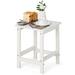 Winston Porter Johnell Outdoor Side Table Plastic in White | 18.5 H x 14 W x 14 D in | Wayfair 9B25727E473140F1BE3DC7A9771FED30