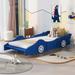 Zoomie Kids Abigailgrace Kids Beds Bed Wood in Blue | 16.1 H x 40.3 W x 87.4 D in | Wayfair D98D109635EB43858AD5A4601257A5FE