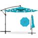 Arlmont & Co. Nahome 10' Lighted Cantilever Umbrella in Gray | 79 H x 120 W x 120 D in | Wayfair B34894FA81ED4FF48A8C0F31C7BD079D