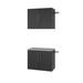 WFX Utility™ Gallipolis 2 Piece Hangups Work Storage Cabinet Set Manufactured Wood in Black | 72 H x 30 W x 16 D in | Wayfair