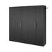 The Twillery Co.® Hufnagel 72" H x 75" W x 16" D Hangups Work Storage Cabinet Manufactured Wood in Black | 72 H x 75 W x 16 D in | Wayfair