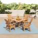 Beachcrest Home™ Essie Square 4 - Person 43" Long Outdoor Dining Set Plastic in Brown | 43 W x 43 D in | Wayfair 84087EE83039465C82A2F27C246AD308