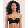 Freya Womens Deco Wired Strapless Moulded Bra B-GG - 28DD - Black, Black,Nude