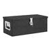 vidaXL 27.6" x 12.2" x 10.6" Aluminum Storage Box (Black)