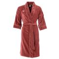 Peignoir femme coton col kimono rouge