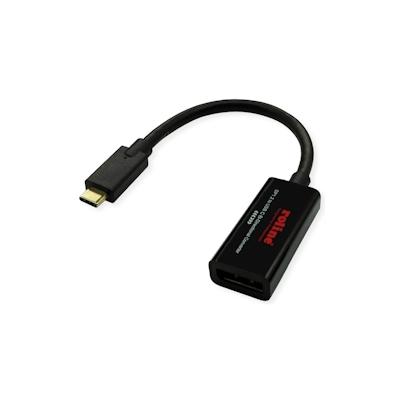 ROLINE USB Typ C - DisplayPort, v1.2, bidirektionaler Kabel-Adapter, ST/BU, 0,2 m Image