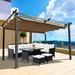 Docooler 13 x 10 Ft Outdoor Patio Retractable Pergola With Canopy Sun shelter Pergola for Gardens Terraces Backyard