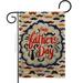 Breeze Decor BD-FD-G-115139-IP-DB-D-US18-BD 13 x 18.5 in. Happy Fathers Day Mustache Burlap Summer Impressions Decorative Vertical Double Sided Garden Flag
