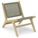 Simpli Home Kendie 22 inch Wide Contemporary Outdoor Lounge Chair in Natural Taupe