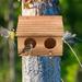 verlacoda Bird House with 2 Holes Creative Hanging Birdhouse Wooden Garden Bird House Room Handmade c Hanging Outdoor Bird Nesting Sturdy for Bird Lovers