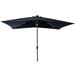 C-Hopetree 6.5 x 10 ft Rectangular Outdoor Patio Market Table Umbrella with Solar LED Lights Navy Blue