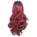 SEMIMAY Women Long Natural Wigs Red Curly Party Synthetic Wave Black Wavy wig