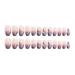 French-Style Artificial Nails Black Edge Fake Nails Women Diamante False Nails with Shimmering Powder Classic Square Head False Nails