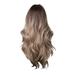 SEMIMAY 24in/60cm Long Wavy Gradient Brown Women S High Temperature Silk Wig Suitable For Party Festival