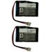 2pc Cordless Phone Battery for P-P303 P-P303PA/1B PP303PA PP303PA1B