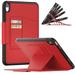 K-Lion for iPad Pro 11 2021/2020/2018 / Air 5 / Air 4 Rugged Case Business PU Leather Magnetic Buckle Auto-Wake Auto-Sleep Function Pencil Holder Card Slots Kickstand Full Body Folio Case Red