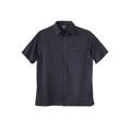 Men's Big & Tall Short-Sleeve Pocket Sport Shirt by KingSize in Carbon (Size 9XL)