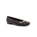 Wide Width Women's Harmony Dressy Flat by Trotters in Black (Size 11 W)