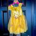 Disney Costumes | Beauty And The Beast Belle Costume With Crown | Color: Gold/Yellow | Size: Girls 4-6