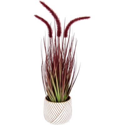 Kunstpflanze I.GE.A. "Fuchsschwanzgras", rot, B:18cm H:53cm L:18cm, Kunstpflanzen, Mit Übertopf Kunstgras Deko Borstenhirse Panicoideae Setaria Image