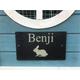 Pet Rabbit Hutch Sign Personalised Engraved Slate Cage Bunny Plaque Name