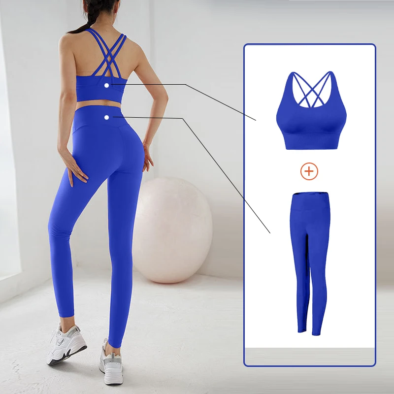 Ensemble de Yoga femmes sport soutien-gorge et Leggings Jogging 2 pièces ensemble yoga sport femmes ensemble de gymnastique vêtements vêtements de sport femme vêtements