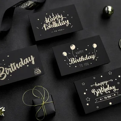 Lot de 6 cartes de vœux d'annive...